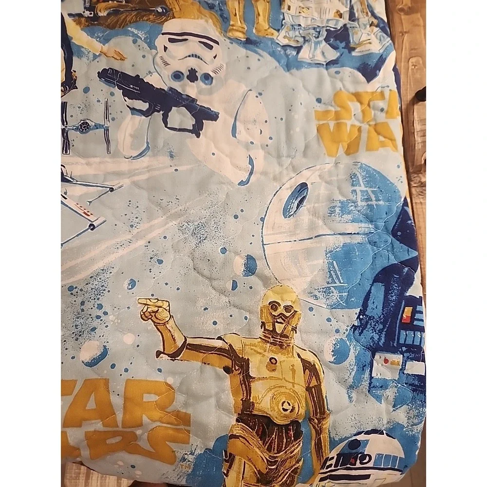 STAR WARS Vintage 1970 80x100 Blanket, 2 Pillow Cases Twin Flat &‎ Fitted Sheet